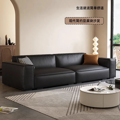 Modern Leather Sofas For Living Room Minimalist Italian Luxury Leather Sofa Designer Muebles Para Habitacion Kitchen Furniture