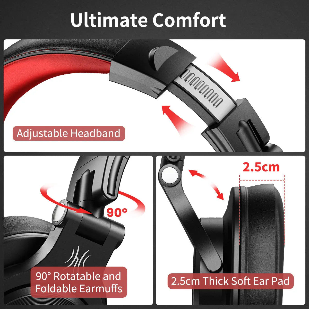 Oneodio A71 Wired Over Ear Headphone With Mic Studio DJ Headphones Professional Monitor Recording & Mixing Headset For Gaming