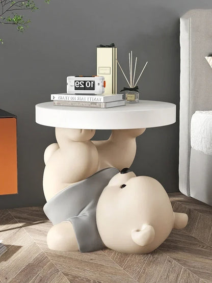 Home Decor Vitality Bear Statues Coffee Table Living Room Decorative Creative Cartoon Animals Side Table Bedside Cupboard