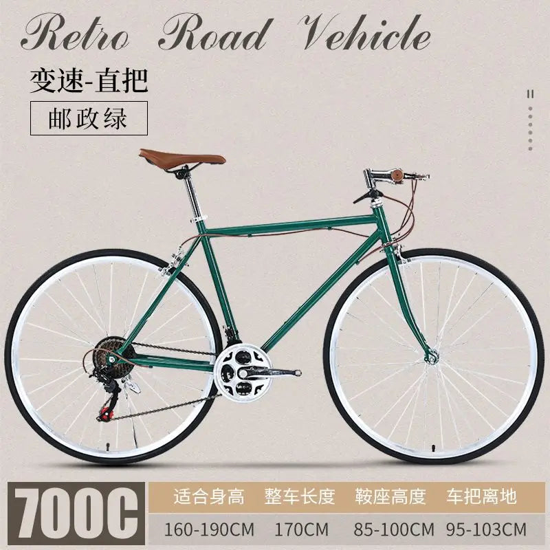 700C Road Bike Professional Vintage 21 Speed Bicycle Down Tube Shifter Alloy Frame Race Cycle Road Bike for Men