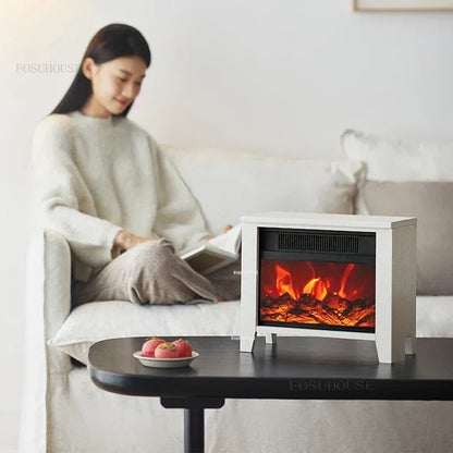 Nordic Electric Fireplaces Heater Home Small Decorative Fake Fireplace Stove Office Desktop Electric Heater Room Decoration Y