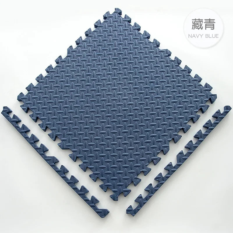 8PCS 30*30cm Sports Gym Mat Protection EVA Leaf Grain Floor Mats Yoga Fitness Non-Slip Splicing Rugs Thicken Shock Room Workout