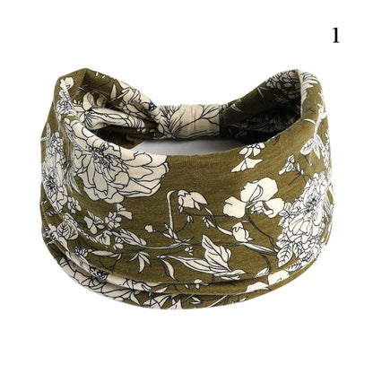 Boho Knot Turbans Yoga Elastic Head Wrap Women Headband Wide Hairbands Headwear Floral Bandanas Fashion Hair Band Accessories