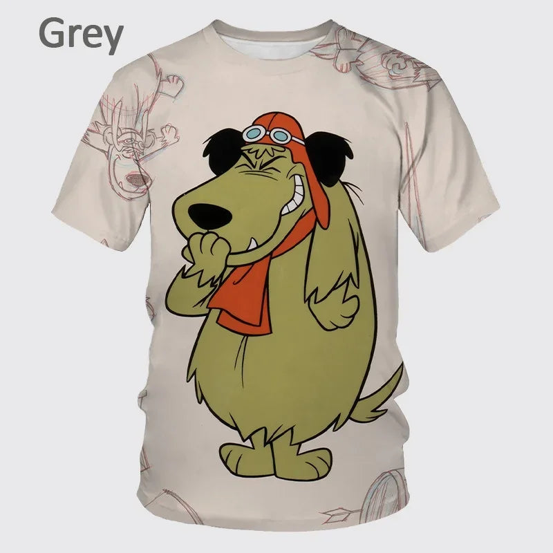 Camiseta de manga corta con estampado 3D de personajes de dibujos animados de moda de verano para hombre, camiseta de cuello redondo informal unisex de hip-hop, ropa de calle superior