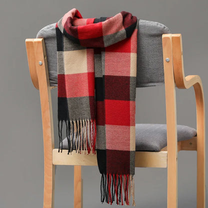 Luxury Brand Plaid Winter Men Scarf Warm Cashmere Scarves Fashion Male Shawl Bufandas Casual Men's Tassel Pashmina Wraps