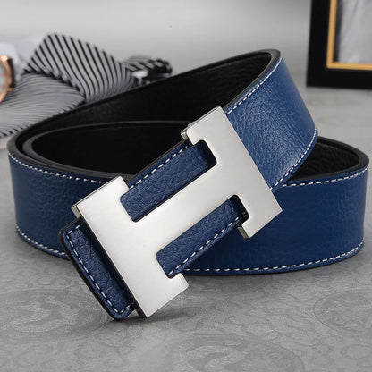 Width 3.8cm Famous Brand Belt Men Top Quality Genuine Luxury Leather Belts for Men Strap Metal Belt Fashion Women's Belt jeans