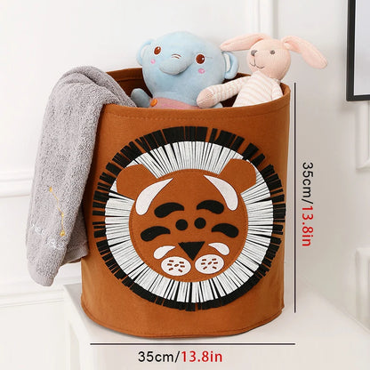 Cartoon large capacity baby toy storage bucket Large Laundry Hamper Kid Toys Storage Basket Clothes Organizer