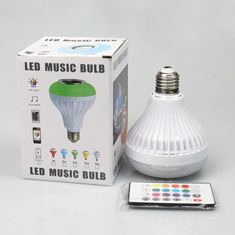 LED Bluetooth music light bulb RGB Colorful Color Change Wireless remote control Bulbs With speaker  intelligent bulb