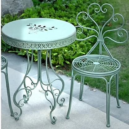 European Iron Outdoor Table Courtyard Balcony Terrace Table Lace Design Garden Furniture Home Decoration Small Coffee Table