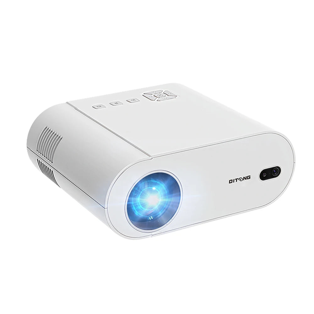 DITONG Projector 4K Android with Dual WiFi 6 and Bluetooth Auto Keystone Auto Focus Home Theatre HD Native 1080P Outdoor Movie