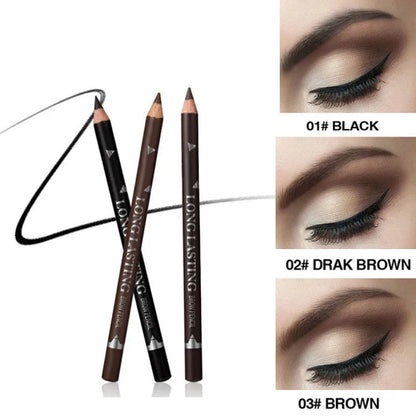 Eyeliner Eyebrow Pencil 2 In 1 Waterproof Non-smudge Quality Professional Makeup Long Lasting Natural Eyeliner Moderate Hardness