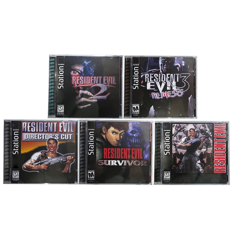 PS1 Resident Evil Series With Full Manual Disc Copy Game Unlock Console Station1 Retro Optical Driver Video Game Parts