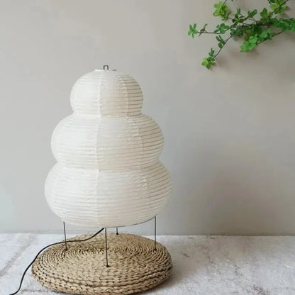 Japanese-style LED Rice Paper Table Lamp, Noguchi Three-tone Light Eye Protection Japanese Lamp, Living Room, Hotel Bedroom, Bed