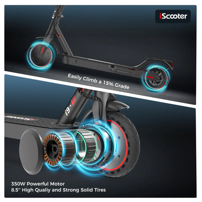 iScooter i9 Electric Scooter 350W Scooter for Adults 7.5Ah 30km/h Foldable E scooter 8.5 inch Honeycomb Tire scoorter electrico