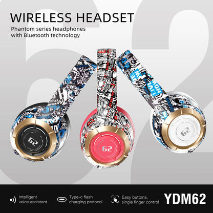 TWS Bluetooth 5.3 Headphones Hi-Res Audio Over Ear Wireless Headset Professional Studio Monitor DJ Headphones supports TF card