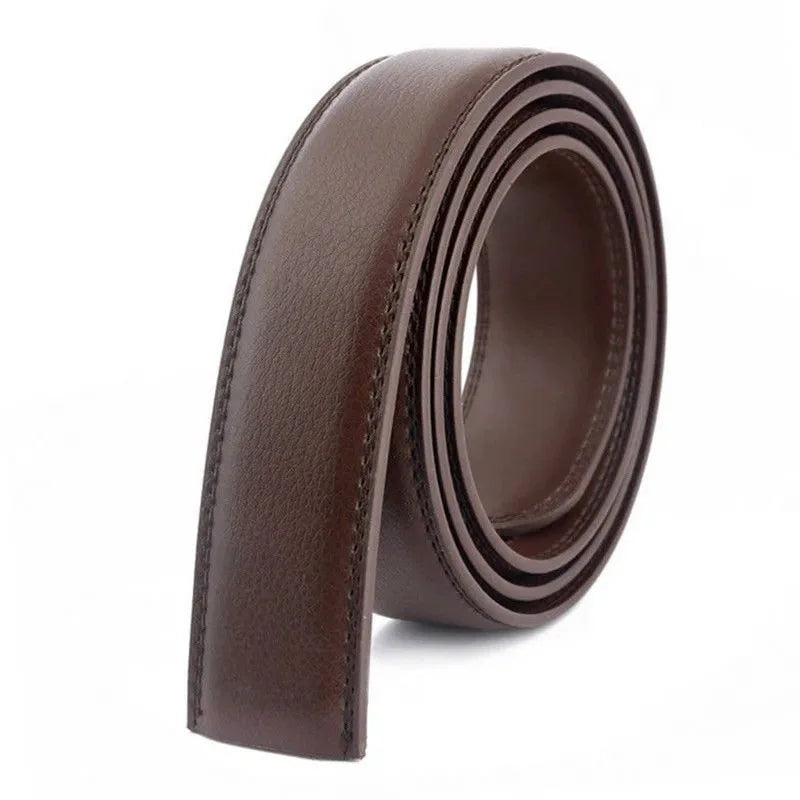 Men's automatic belt body 3.5cm genuine leather belt strip buckle free transfer film two-layer cowhide