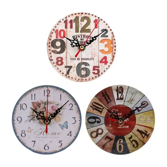 Vintage Wooden Wall Clock Creative Wall Clock Living Room Decoration Clock European Style Desk Clock