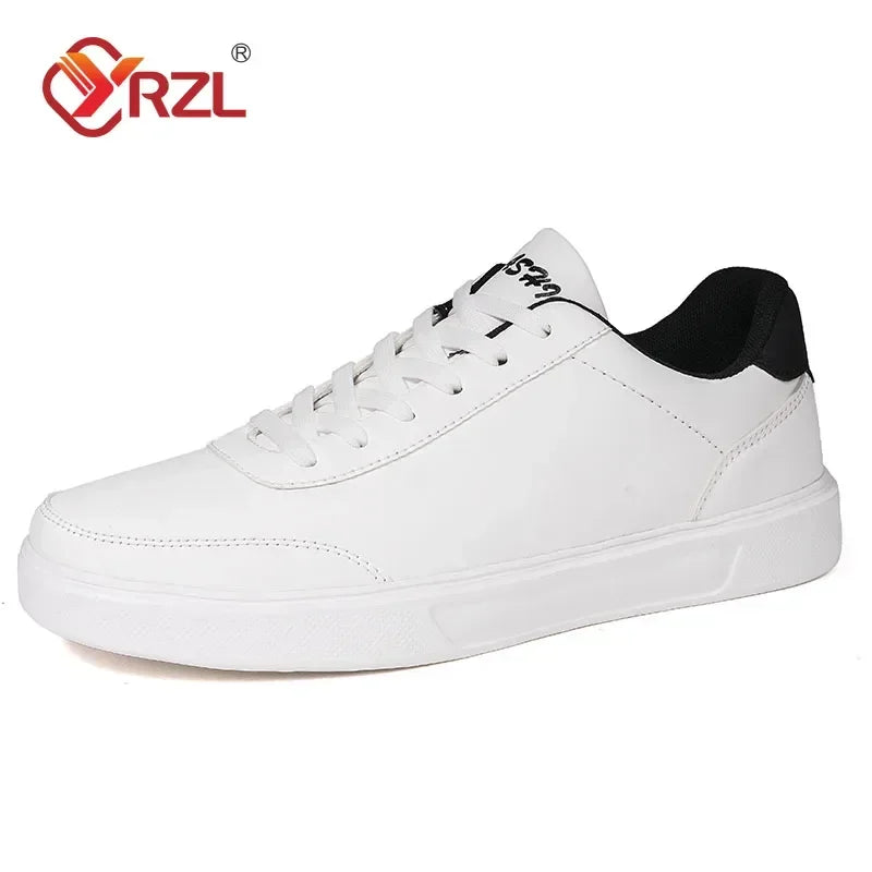 YRZL White Shoes Men Couple Casual Skateboard Shoes Comfortable Sneakers Lightweight Walking Women Tenis Shoes Plus Size 36-46