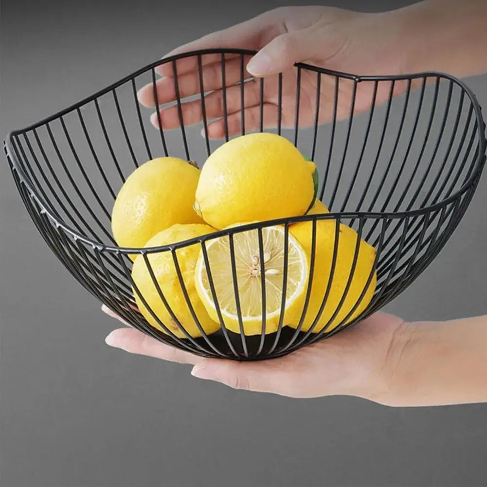 Metal Fruit Basket Simple Fruit Basin Multi-Size Iron Snack Bread Vegetable Storage Bowls Kitchen Eggs Dessert Holder Organizer