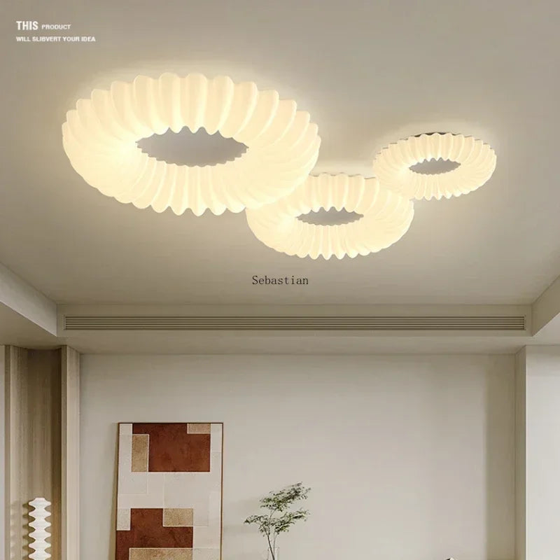 Bedroom Pendant Light, Internet Famous, Cream Style, Room Pendant Light,Restaurant Bar Desk Light Simple, Modern and Cozy