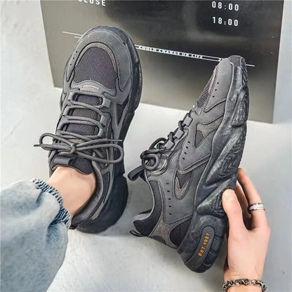 Spring Men Shoes New Breathable Mesh Shoes Men Trendy Versatile Thick Soled Sports Casual Shoes Running Dad Trendy Shoes