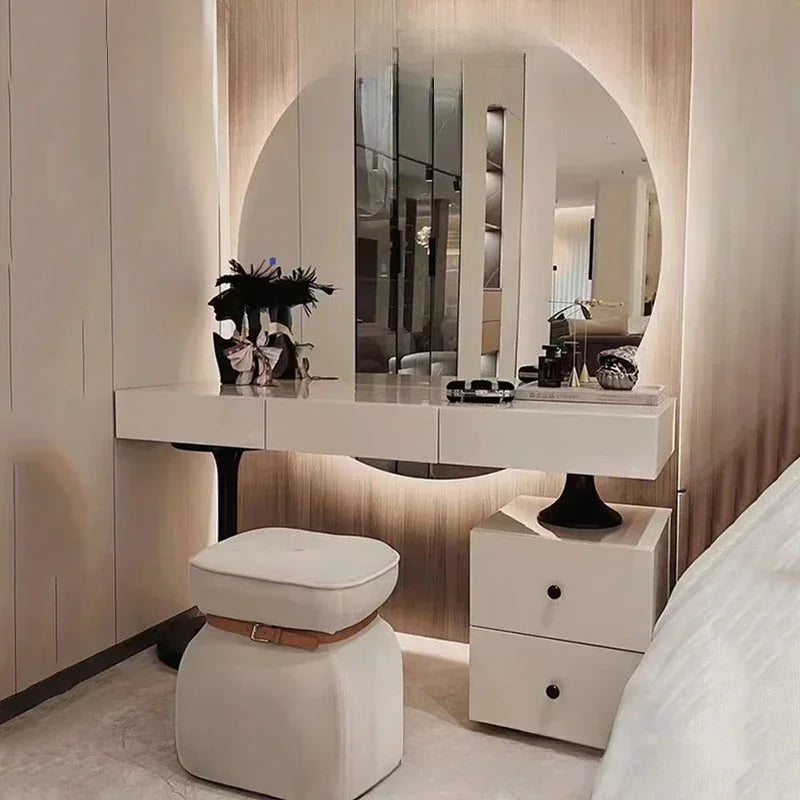 Makeup Vanity Table Set Hotel Furniture Room Nordic Home Bedroom Organizer Bedside Dresser Luxury Tocadores Woman Dressing