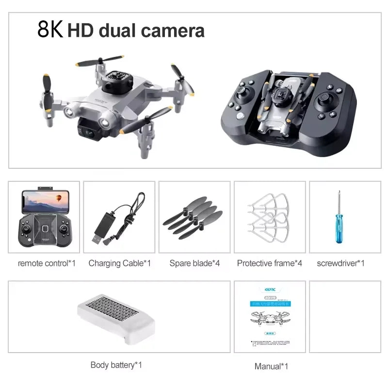 XIAOMI Mijia 4DRC V30 Mini Drone 5G 8K HD Dual Camera GPS FPV Drones Profesional 5 Sided Obstacle Avoidance Drone RC 10000M