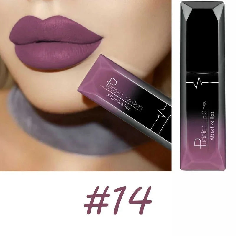 Best Lip Makeup 17 Color Sexy Matte Long Lasting Lipgloss Liquid Lipstick Lip Cream