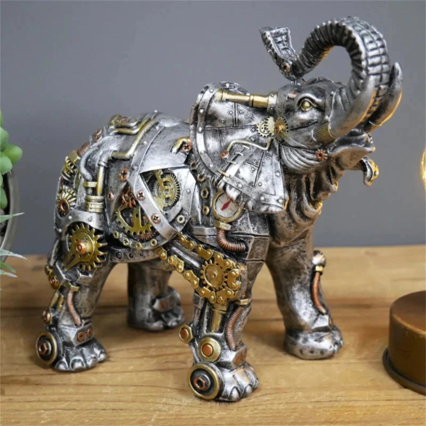 Steampunks Style Animal Sculpture Mechanical Animal Ornament Decoration Heavy Industry Decoration Resin Mechanical Decoration