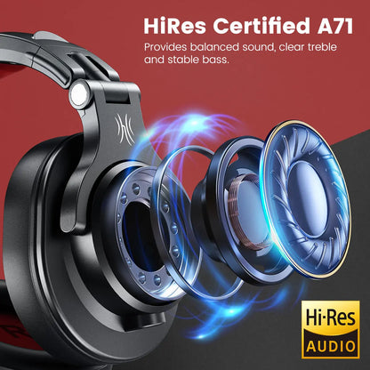 Oneodio A71 Wired Over Ear Headphone With Mic Studio DJ Headphones Professional Monitor Recording & Mixing Headset For Gaming