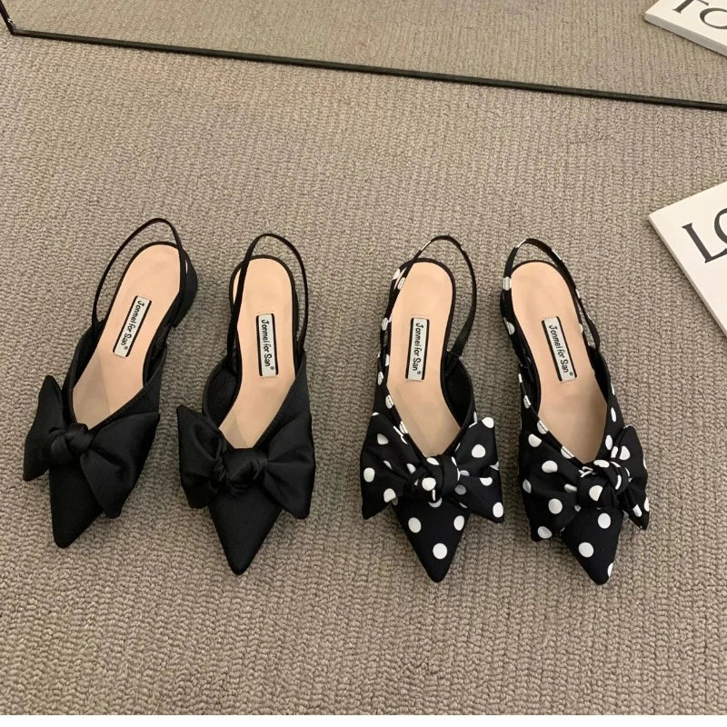 Women's Sandals Fashion Low Heels Sandals Women Shoes Elegant Pointed Straps Fashion Party Pumps Sandalias De Mujer 2023