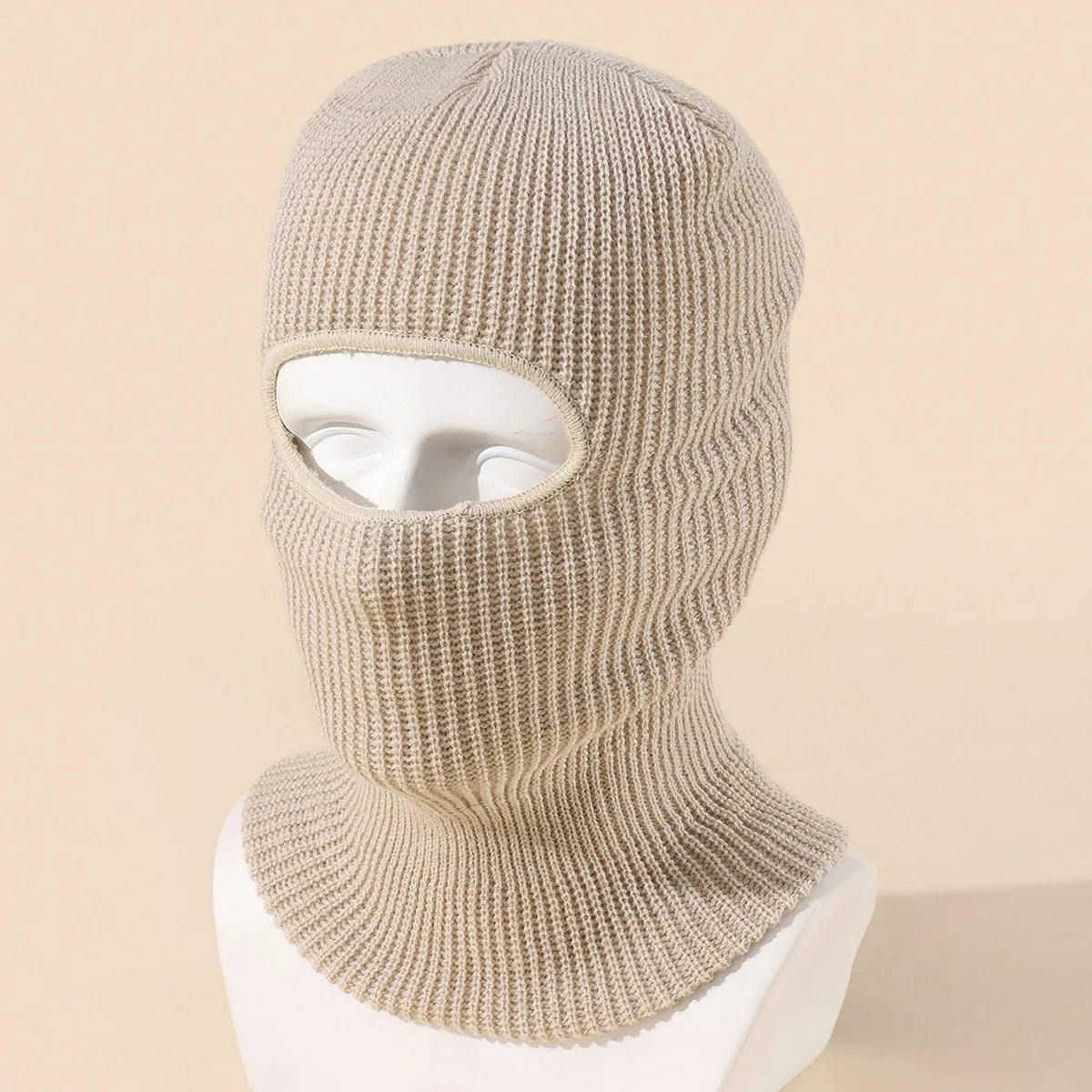 Candy Color Cute Full Face Cover Ski Mask Hat Bear Ear Balaclava Knitted Hats Outdoor Cycling Ear Protection Hat Beanies Hat Men