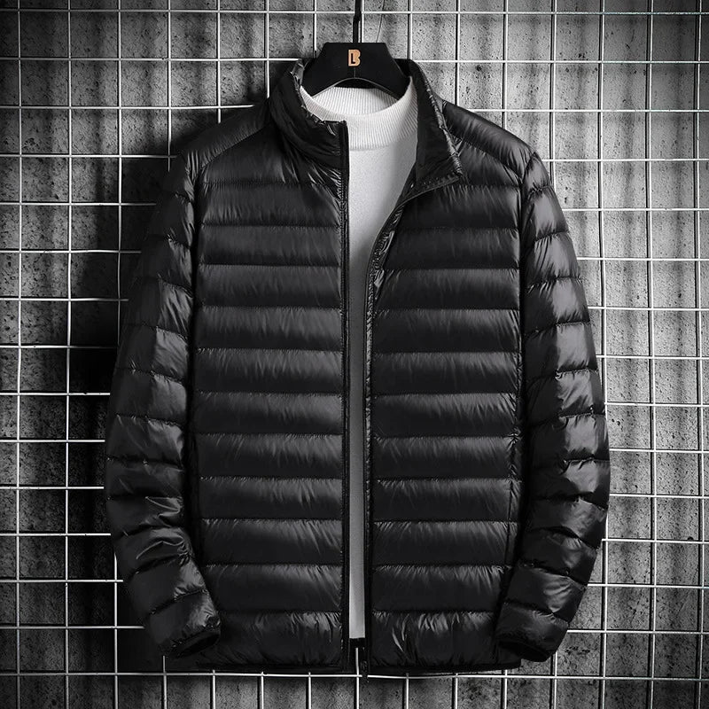 2024 Winter Plus Size Men's DownCotton Padded Coat Cropped Lightweight Cotton Jacket For Work And Leisure Men's Wear