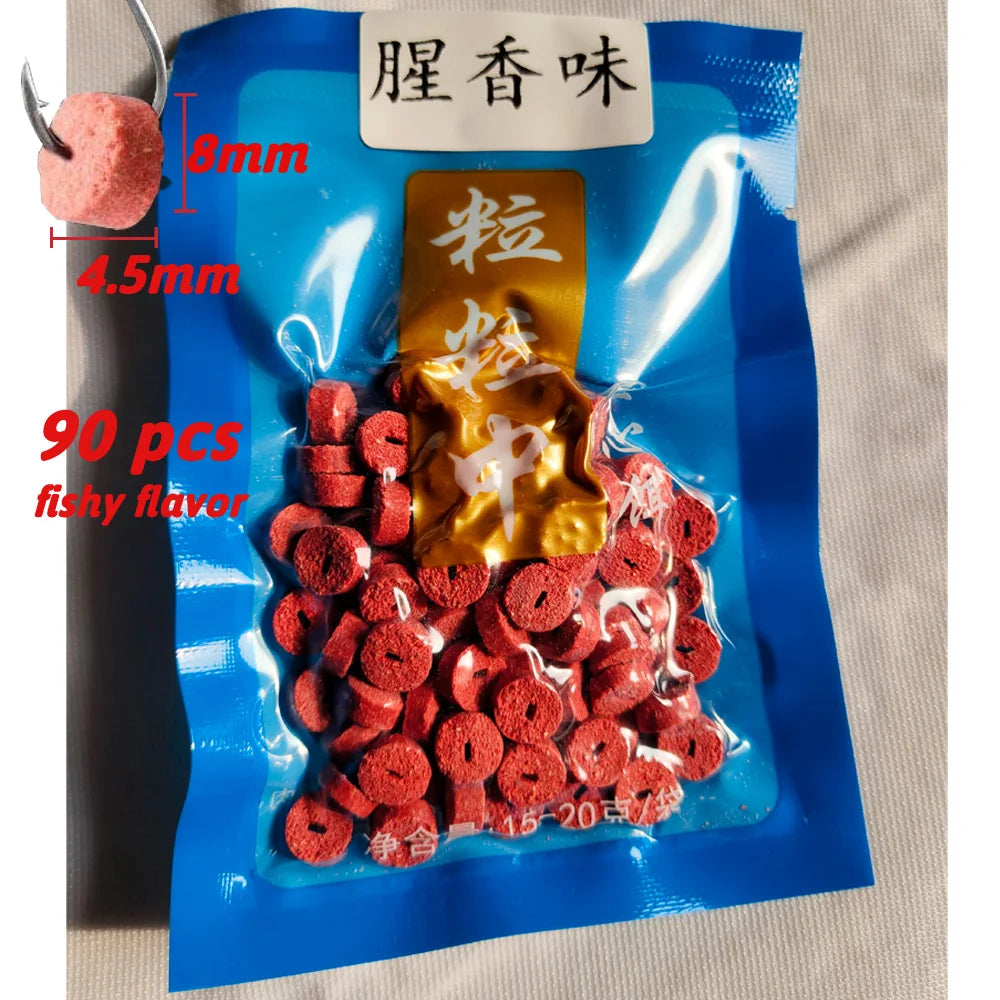 Fishing Feed Attractant Hollow Granular Lure Nutrition Food Fishy Flavor Scent Pesca Carp Atomization Fiber Bite Hook Soft Bait