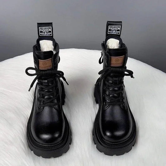 2023 New Women Boots Casual Shoes Female Short Plush Ladies Classic Punk Woman Shoes High Heels Platform Boots Botas De Mujer