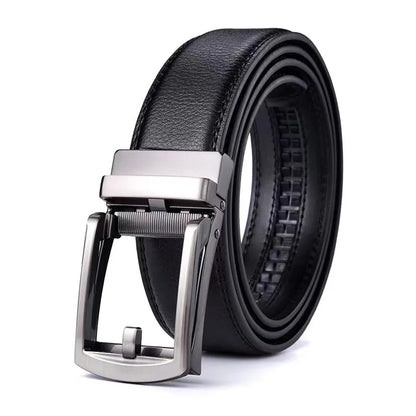 Mens Business Style Belt Black Top Quality PU Leather Detachable Strap Automatic Buckle Brand Desiger Fashion Waistband For Jean