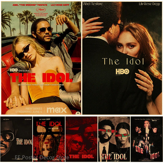 2023 New TV Show The Idol Retro Poster Aesthetic Prints Painting The Weeknd Vintage Home Room Bar Cafe Art Wall Decor Picture