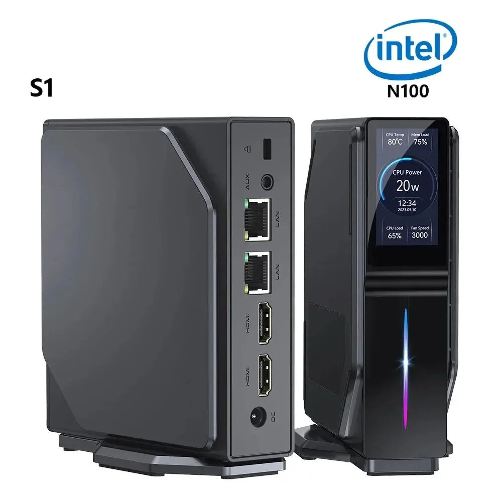 ACEMAGIC S1 Mini PC Gamer Windows 11 Intel 12th Alder Lake N100 DDR4 16GB 512GB WIFI5 Bluetooth 4.2/VGA Gaming Computer