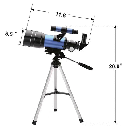 Professional Astronomical Telescope F30070 Monocular 150 Times Zoom HD Night Vision View Moon Star AZM70300 Stargazing