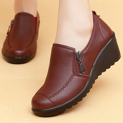 New Spring Autumn Fashion Women's Wedge Casual Single Shoes: Increase, Wear, Comfortable Chaussure Femme