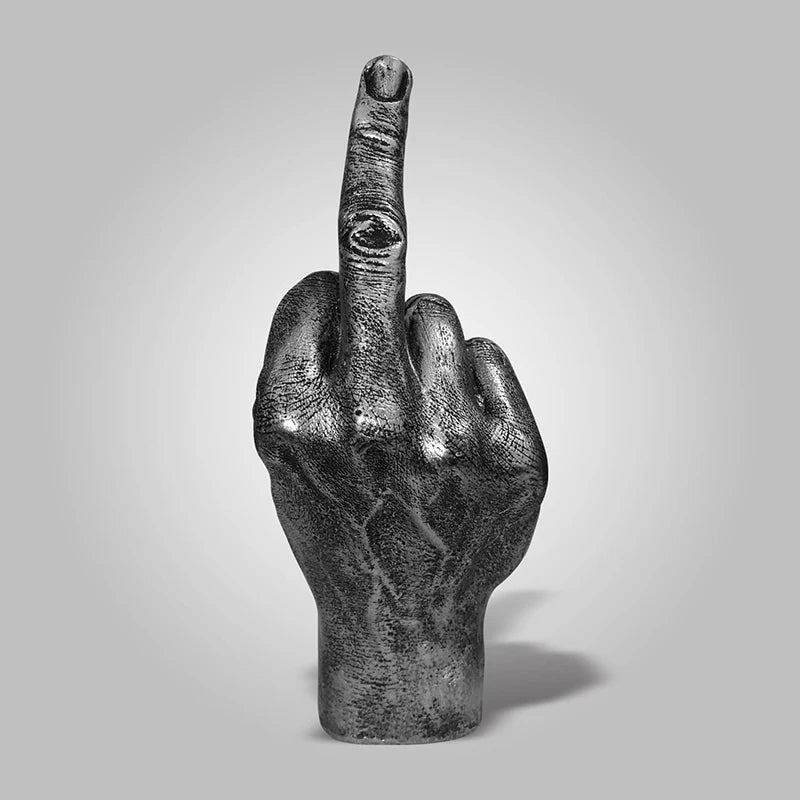 Resin Ornaments Of Middle Finger Statue Upright Middle Finger Arts Crafts Desktop Gesture Figurine Sculpture Living Room Dec