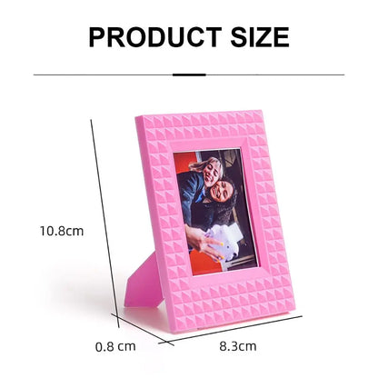 Desktop Decor Instant Camera Photo Frame Stamp Vertical Card Display Stand Scrapbook Rivet for Polaroid/Fujifilm Instax