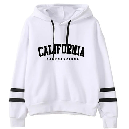 California Womens Tracksuit Casual Stripe Versatile Hooded Sweatshirt or Pants or Suit Simplicity Hot Sales Street Outfits S-3XL