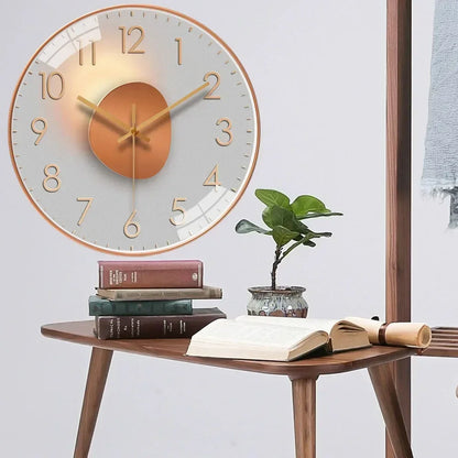 Originality Wall Clock Silent Non-Ticking Battery Operated Wall-mounted Clock Living Room Bedroom Kitchen Office Classroom