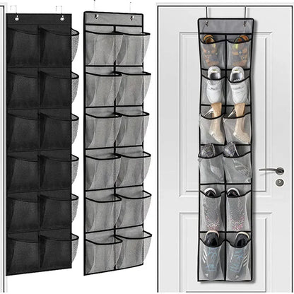 Hanging shoe rack organizer Over the Door Shoe Organizer 12/14 Large Breathable Mesh Pockets slippers organizer shoe storage