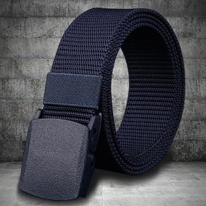 Men Belt Adjustable Exquisite Buckle Male Jeans Belt Lightweight All Match Comfortable Waist Belt For Daily Wear