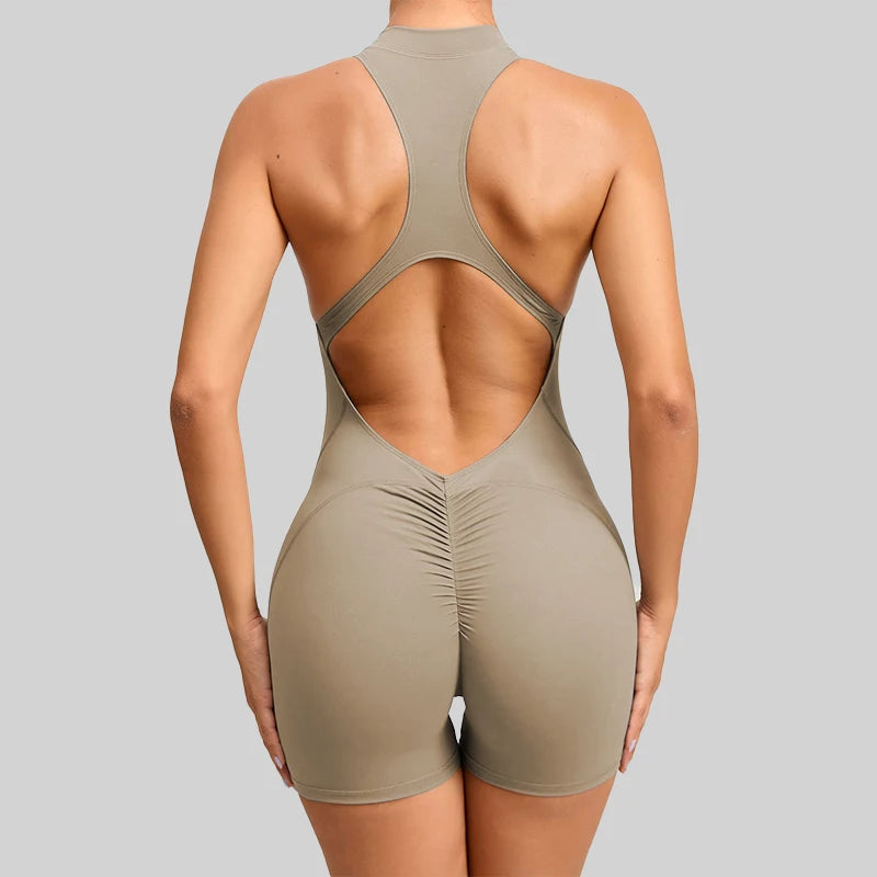 Short Sports Jumpsuit Sleeveless Gym Set Women Yoga Clothes Rompers Workout One-piece Suit Female Outdoor Recreation Bodysuits