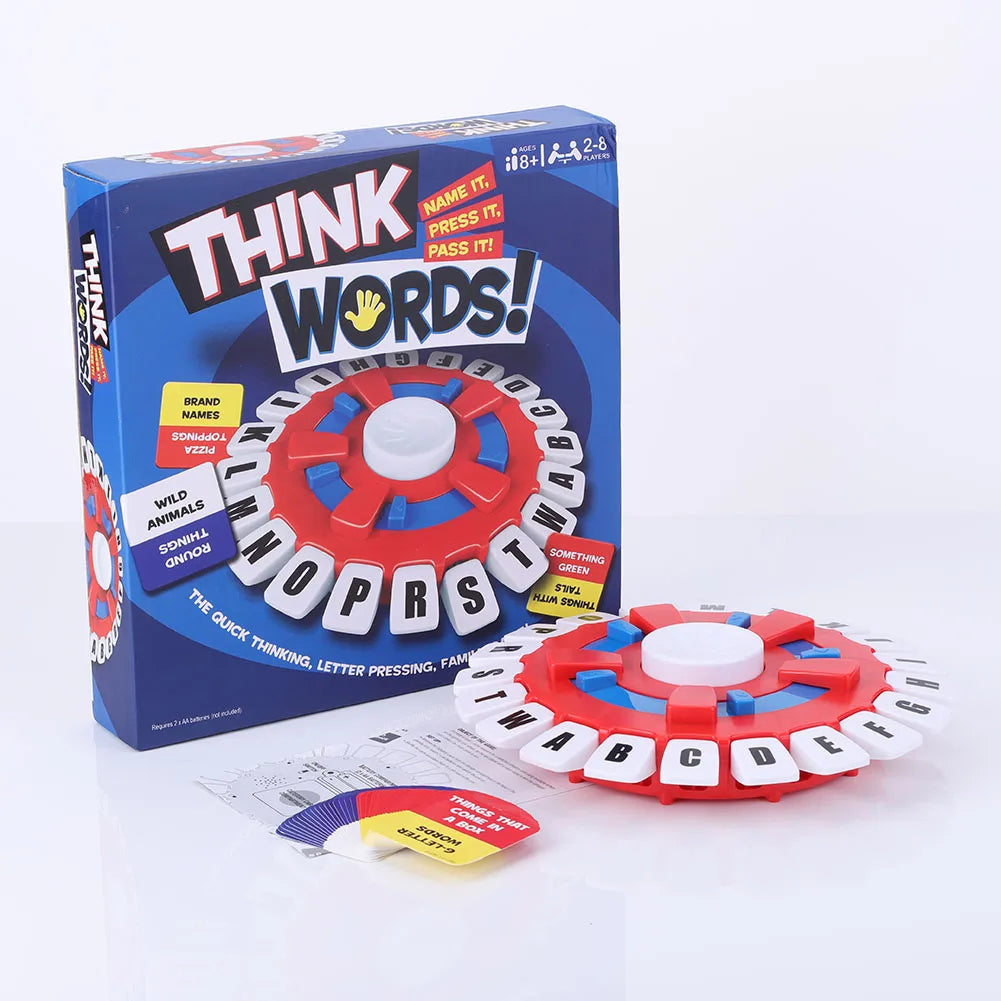 Nuevo juego de mesa Tapple Basta Think Word Game Juego de rompecabezas de palabras de ritmo rápido para la familia Los juegos de rompecabezas de letras de pensamiento rápido para adultos en inglés