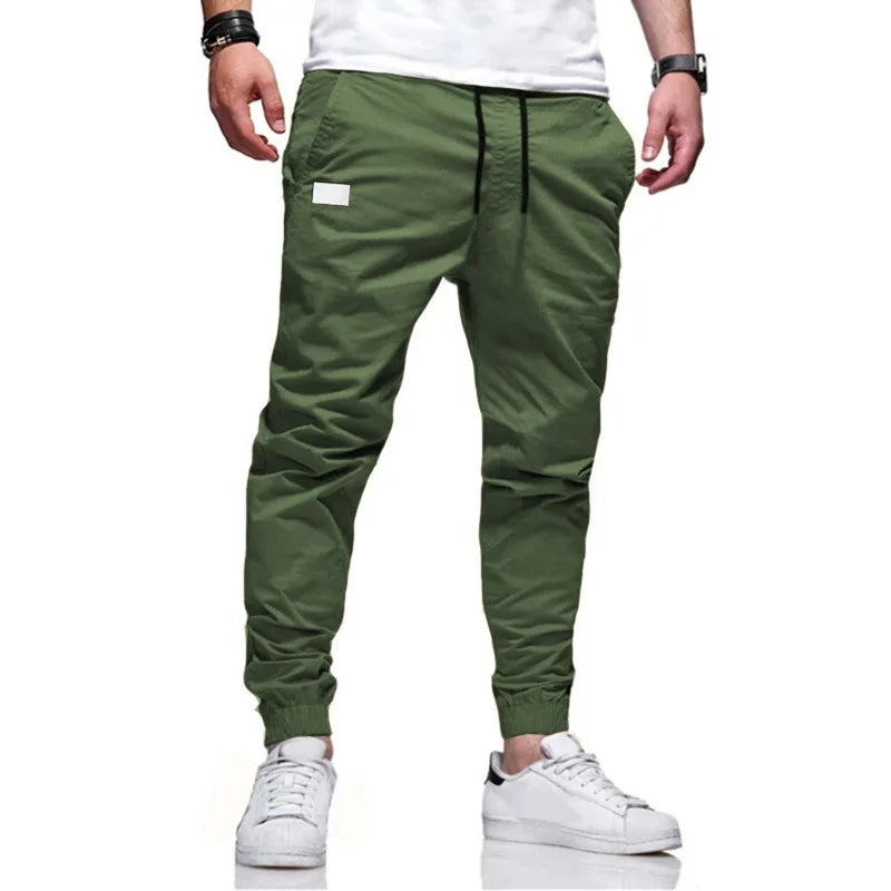 New Cargo Pants Men's Loose Straight Oversize Clothing Solid Grey Versatile Work Wear Black Joggers Cotton Casual Male Trousers