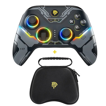 EasySMX X15 Wireless PC Gamepad, Bluetooth Joystick Controller for PC Windows, Nintendo Switch, Android/iOS, RGB, Hall Effect